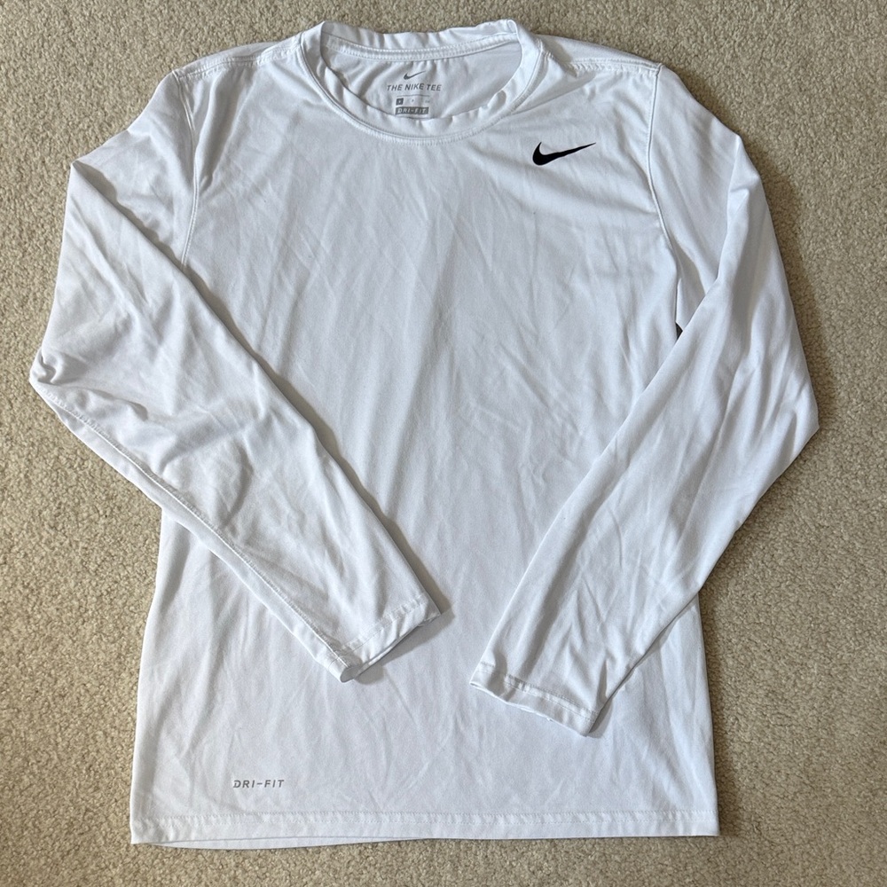 Nike Men's Long Sleeve White Tee